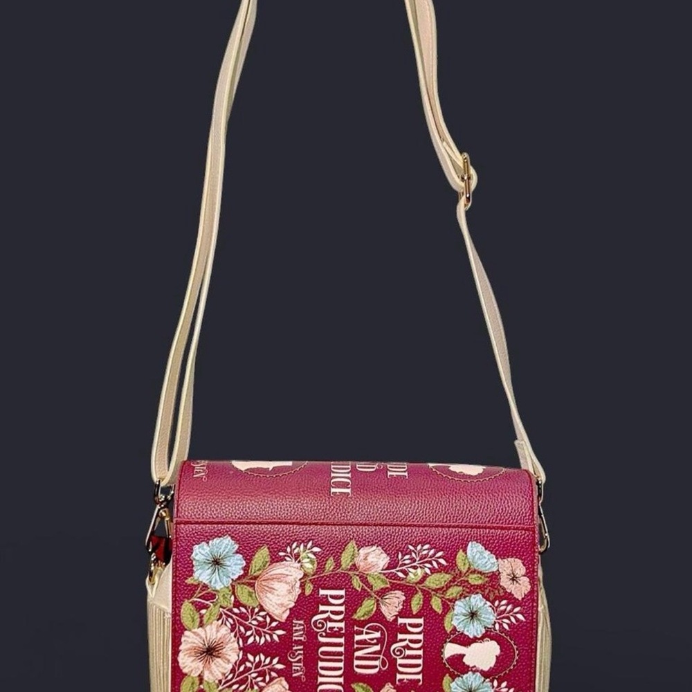 Book Shaped Crossbody Bag - Pride and Prejudice - Vegan Leather